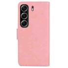 For Tecno Camon 40 Skin Feel Pure Color Flip Leather Phone Case(Pink) - 3