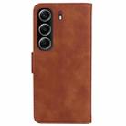For Tecno Camon 40 Skin Feel Pure Color Flip Leather Phone Case(Brown) - 3