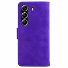 For Tecno Camon 40 Pro 4G Skin Feel Pure Color Flip Leather Phone Case(Purple) - 3