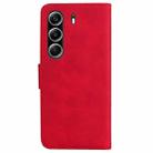 For Tecno Camon 40 Pro 4G Skin Feel Pure Color Flip Leather Phone Case(Red) - 3