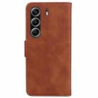 For Tecno Camon 40 Pro 4G Skin Feel Pure Color Flip Leather Phone Case(Brown) - 3