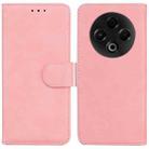 For Tecno Spark 30 4G Skin Feel Pure Color Flip Leather Phone Case(Pink) - 1