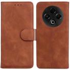 For Tecno Spark 30 4G Skin Feel Pure Color Flip Leather Phone Case(Brown) - 1