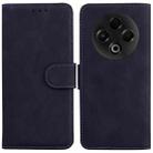 For Tecno Spark 30 4G Skin Feel Pure Color Flip Leather Phone Case(Black) - 1