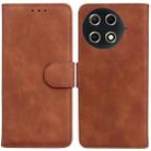 For Tecno Camon 30S / Camon 30S Pro Skin Feel Pure Color Flip Leather Phone Case(Brown) - 1