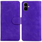 For Tecno Pop 10 / Spark Go 2 4G Skin Feel Pure Color Flip Leather Phone Case(Purple) - 1