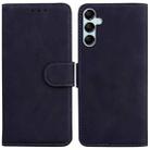 For Samsung Galaxy M54 Skin Feel Pure Color Flip Leather Phone Case(Black) - 1