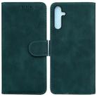 For Samsung Galaxy A25 5G Skin Feel Pure Color Flip Leather Phone Case(Green) - 1