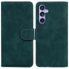 For Samsung Galaxy S23 FE 5G Skin Feel Pure Color Flip Leather Phone Case(Green) - 1
