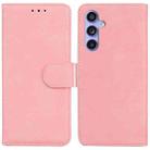 For Samsung Galaxy S23 FE 5G Skin Feel Pure Color Flip Leather Phone Case(Pink) - 1