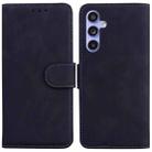 For Samsung Galaxy S23 FE 5G Skin Feel Pure Color Flip Leather Phone Case(Black) - 1