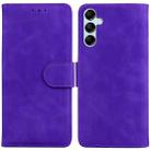 For Samsung Galaxy M34 5G/F34 5G Skin Feel Pure Color Flip Leather Phone Case(Purple) - 1