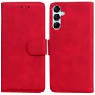 For Samsung Galaxy A15 Skin Feel Pure Color Flip Leather Phone Case(Red) - 1