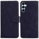 For Samsung Galaxy A15 Skin Feel Pure Color Flip Leather Phone Case(Black) - 1