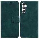For Samsung Galaxy S24+ 5G Skin Feel Pure Color Flip Leather Phone Case(Green) - 1