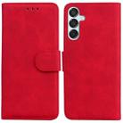 For Samsung Galaxy M15/F15 Skin Feel Pure Color Flip Leather Phone Case(Red) - 1