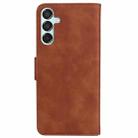 For Samsung Galaxy M15/F15 Skin Feel Pure Color Flip Leather Phone Case(Brown) - 3
