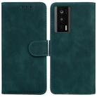 For Xiaomi Poco F5 Pro / Redmi K60 Skin Feel Pure Color Flip Leather Phone Case(Green) - 1