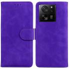 For Xiaomi 13T / 13T Pro / Redmi K60 Ultra Skin Feel Pure Color Flip Leather Phone Case(Purple) - 1