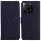 For Xiaomi 13T / 13T Pro / Redmi K60 Ultra Skin Feel Pure Color Flip Leather Phone Case(Black) - 1