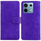 For Xiaomi Redmi Note 13 Pro 5G Skin Feel Pure Color Flip Leather Phone Case(Purple) - 1