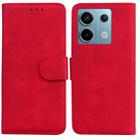 For Xiaomi Redmi Note 13 Pro 5G Skin Feel Pure Color Flip Leather Phone Case(Red) - 1