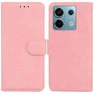 For Xiaomi Redmi Note 13 Pro 5G Skin Feel Pure Color Flip Leather Phone Case(Pink) - 1