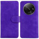 For Xiaomi Redmi A3 Skin Feel Pure Color Flip Leather Phone Case(Purple) - 1