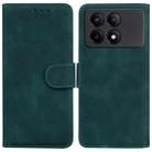 For Xiaomi Redmi K70E / Poco X6 Pro Skin Feel Pure Color Flip Leather Phone Case(Green) - 1