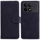 For Xiaomi Redmi K70E / Poco X6 Pro Skin Feel Pure Color Flip Leather Phone Case(Black) - 1