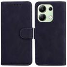 For Xiaomi Redmi Note 13 4G Global Skin Feel Pure Color Flip Leather Phone Case(Black) - 1