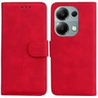 For Xiaomi Redmi Note 13 Pro 4G Skin Feel Pure Color Flip Leather Phone Case(Red) - 1