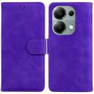 For Xiaomi Poco M6 Pro 4G Skin Feel Pure Color Flip Leather Phone Case(Purple) - 1