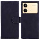 For Xiaomi Redmi Note 13R Pro Skin Feel Pure Color Flip Leather Phone Case(Black) - 1