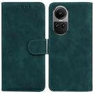 For OPPO Reno10 5G Global/Reno10 Pro Global Skin Feel Pure Color Flip Leather Phone Case(Green) - 1