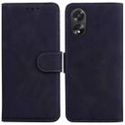 For OPPO A38 4G / A18 Skin Feel Pure Color Flip Leather Phone Case(Black) - 1