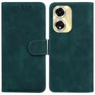 For OPPO A59 5G / A2M Skin Feel Pure Color Flip Leather Phone Case(Green) - 1