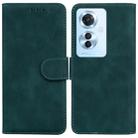 For OPPO F25 Pro 5G Global Skin Feel Pure Color Flip Leather Phone Case(Green) - 1