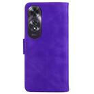 For OPPO A60 4G Skin Feel Pure Color Flip Leather Phone Case(Purple) - 3