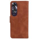 For OPPO A60 4G Skin Feel Pure Color Flip Leather Phone Case(Brown) - 3