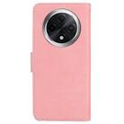 For OPPO A3 Pro 5G Skin Feel Pure Color Flip Leather Phone Case(Pink) - 3