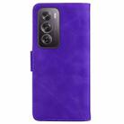 For OPPO Reno12 Pro 5G Global Skin Feel Pure Color Flip Leather Phone Case(Purple) - 3