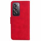 For OPPO Reno12 Pro 5G Global Skin Feel Pure Color Flip Leather Phone Case(Red) - 3