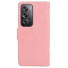 For OPPO Reno12 Pro 5G Global Skin Feel Pure Color Flip Leather Phone Case(Pink) - 3
