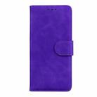 For OPPO Reno12 F 5G Skin Feel Pure Color Flip Leather Phone Case(Purple) - 2