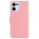 For OPPO Reno13 Global Skin Feel Pure Color Flip Leather Phone Case(Pink) - 3