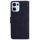 For OPPO Reno13 Global Skin Feel Pure Color Flip Leather Phone Case(Black) - 3