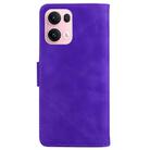 For OPPO Reno13 Pro Global Skin Feel Pure Color Flip Leather Phone Case(Purple) - 3