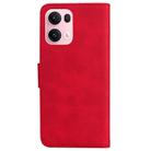 For OPPO Reno13 Pro Global Skin Feel Pure Color Flip Leather Phone Case(Red) - 3