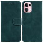 For OPPO Reno13 Pro Global Skin Feel Pure Color Flip Leather Phone Case(Green) - 1